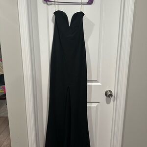 Nookie Black Sweetheart Slit Gown